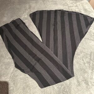 KILLSTAR Striped Black and Gray Pants